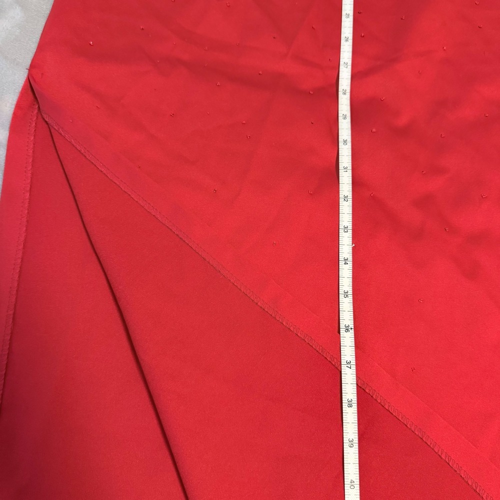 Vintage Sally USA Red Rhinestone Strapless Evening Gown Formal Dress Made USA - Picture 14 of 16